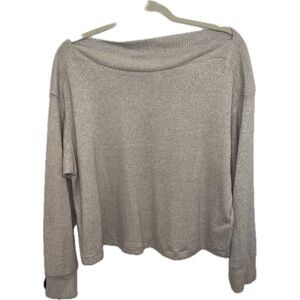 H&M Women's Taupe Lightweight Boatneck Sweater